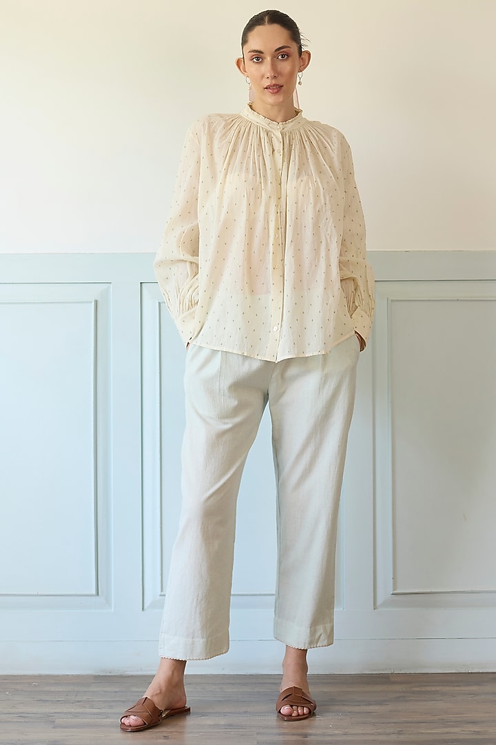 Mint Green Cotton Co-Ord Set by Khyati Rughani at Pernia's Pop Up Shop