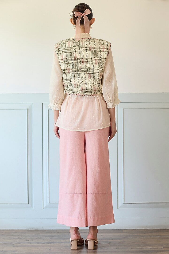Light Pink Cotton Co-Ord Set by Khyati Rughani at Pernia's Pop Up Shop