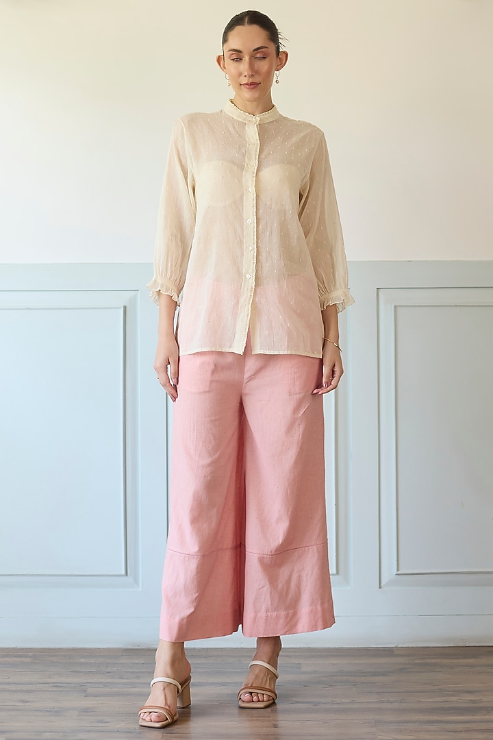 Light Pink Cotton Co-Ord Set by Khyati Rughani at Pernia's Pop Up Shop