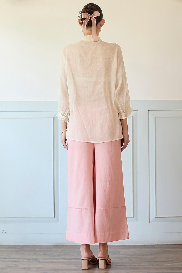 Light Pink Cotton Co-Ord Set by Khyati Rughani at Pernia's Pop Up Shop