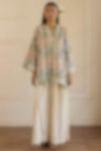 Beige & Pink Cotton Co-Ord Set by Khyati Rughani at Pernia's Pop Up Shop