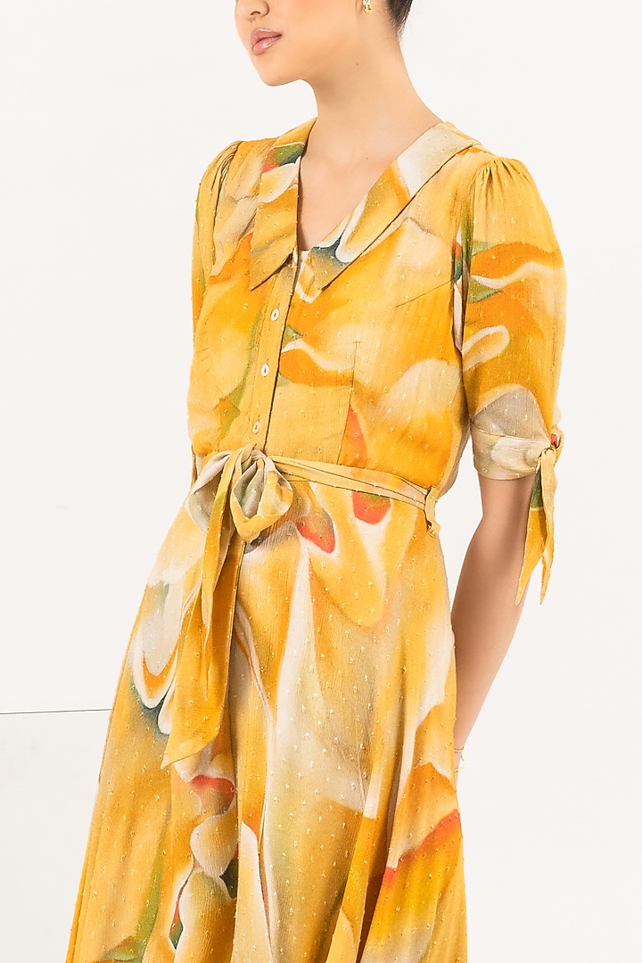 Tuscany Yellow Printed Jumpsuit by Khushbu Rathod at Pernia's Pop Up Shop
