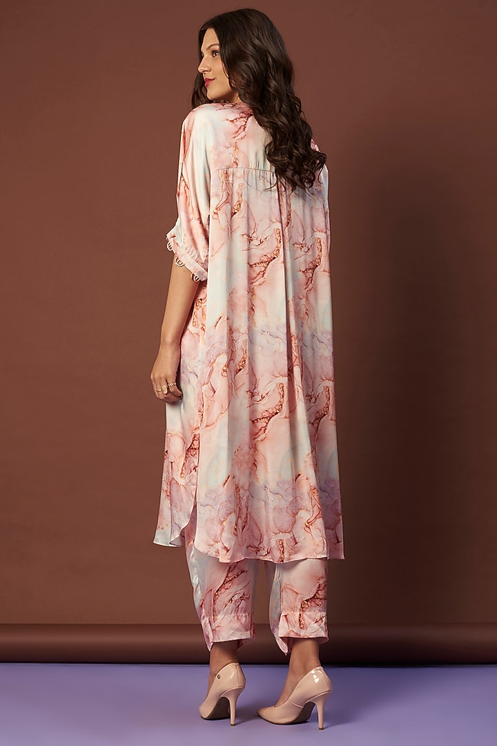 Peach Digital Printed Co-Ord Set by Khushbu Rathod at Pernia's Pop Up Shop