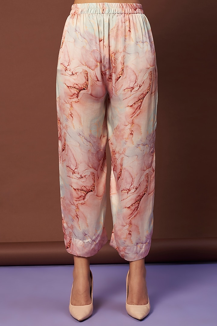 Peach Digital Printed Co-Ord Set by Khushbu Rathod at Pernia's Pop Up Shop