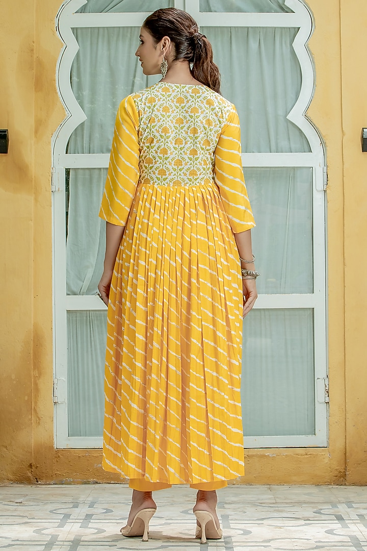 Yellow Muslin Gown With Jacket by Kohsh at Pernia's Pop Up Shop
