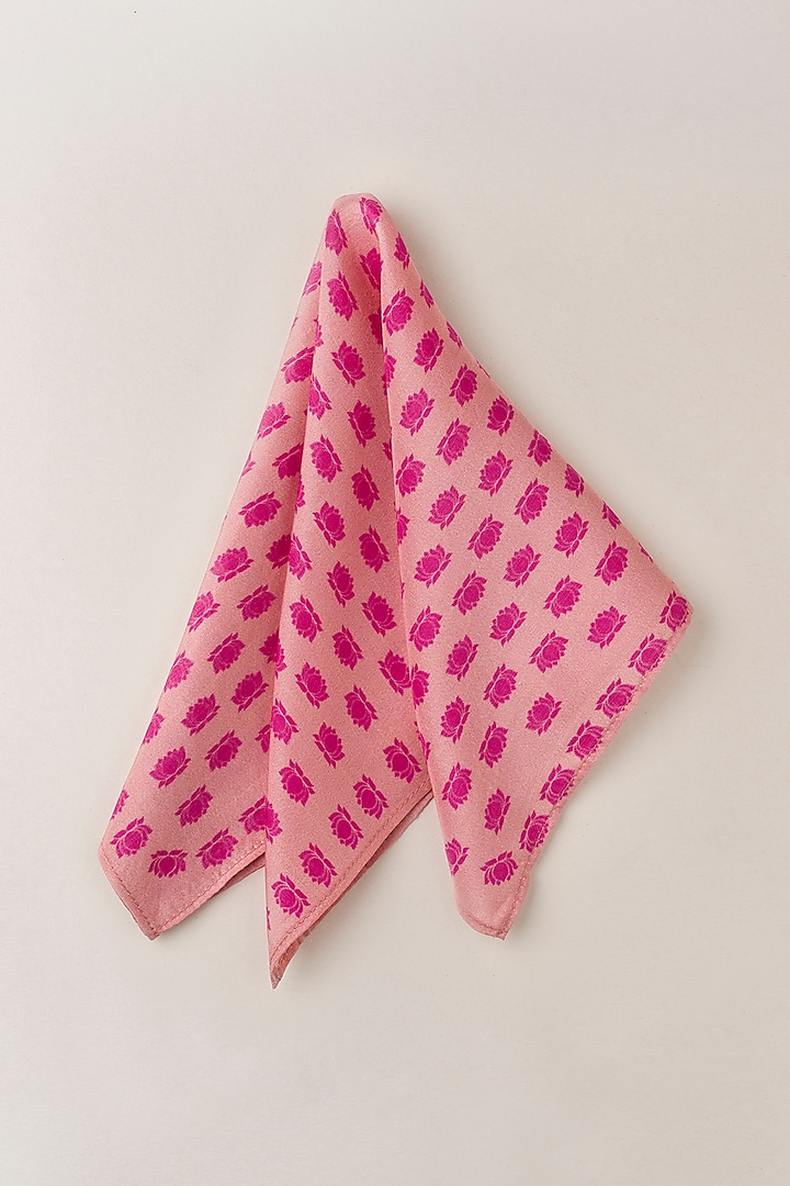Pink Silk Pocket Square by Khatu at Pernia's Pop Up Shop