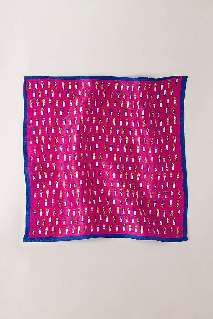 Pink Silk Pocket Square by Khatu at Pernia's Pop Up Shop