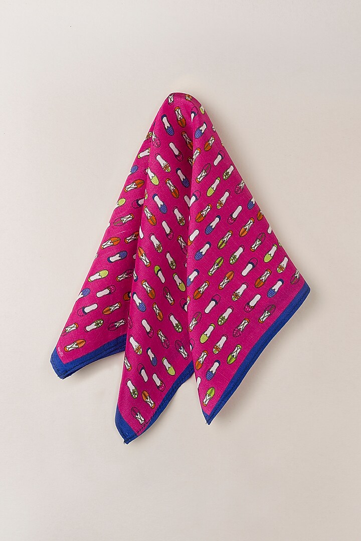 Pink Silk Pocket Square by Khatu at Pernia's Pop Up Shop