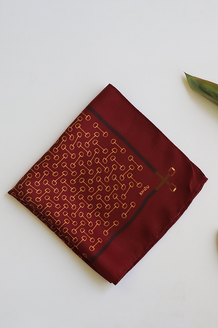 Amber Silk Pocket Square by Khatu at Pernia's Pop Up Shop