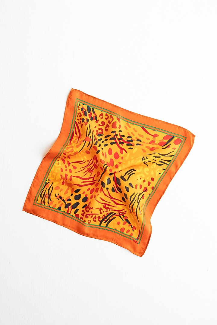 Yellow Silk Pocket Square by Khatu at Pernia's Pop Up Shop