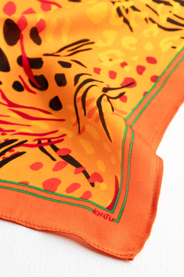 Yellow Silk Pocket Square by Khatu at Pernia's Pop Up Shop