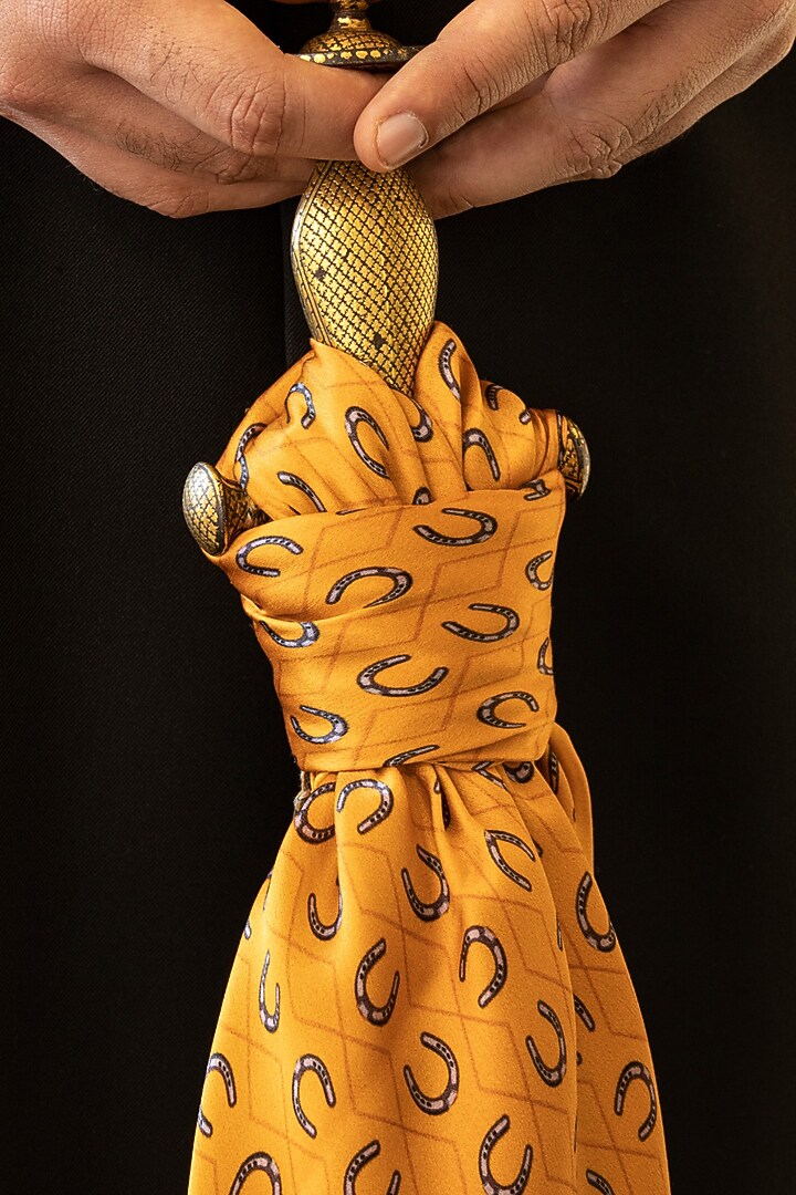 Yellow Silk Scarf by Khatu at Pernia's Pop Up Shop