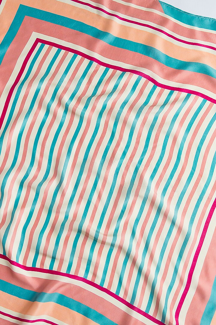 Teal & Pink Silk Scarf by Khatu at Pernia's Pop Up Shop