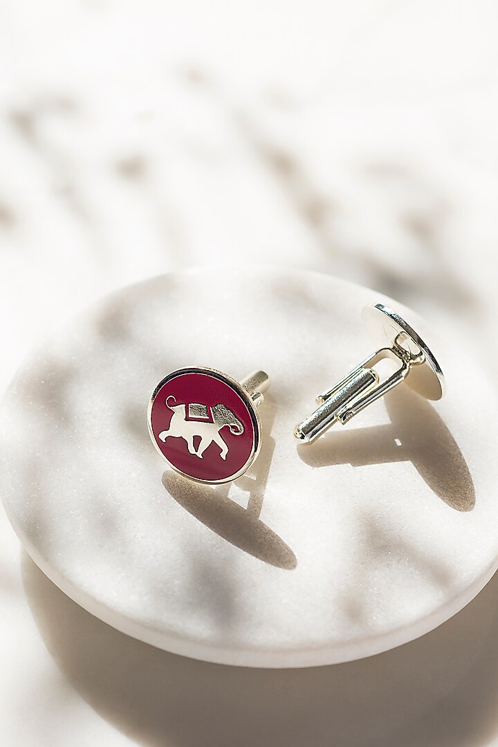 Silver Plated Brass Cufflinks by Khatu at Pernia's Pop Up Shop