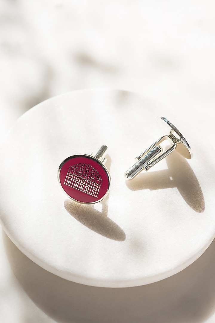 Silver Plated Brass Cufflinks by Khatu at Pernia's Pop Up Shop