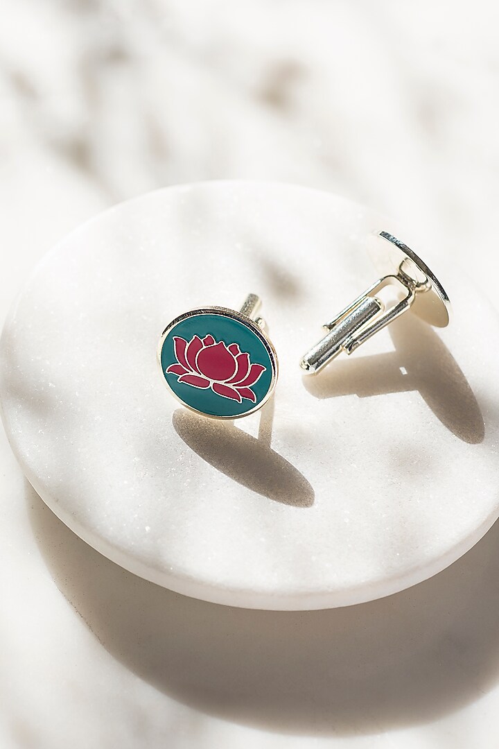 Silver Plated Brass Cufflinks by Khatu at Pernia's Pop Up Shop