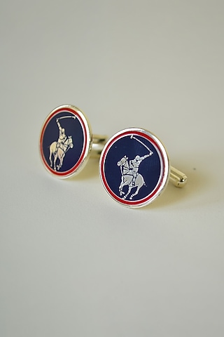 Silver Plated Brass Cufflinks by Khatu