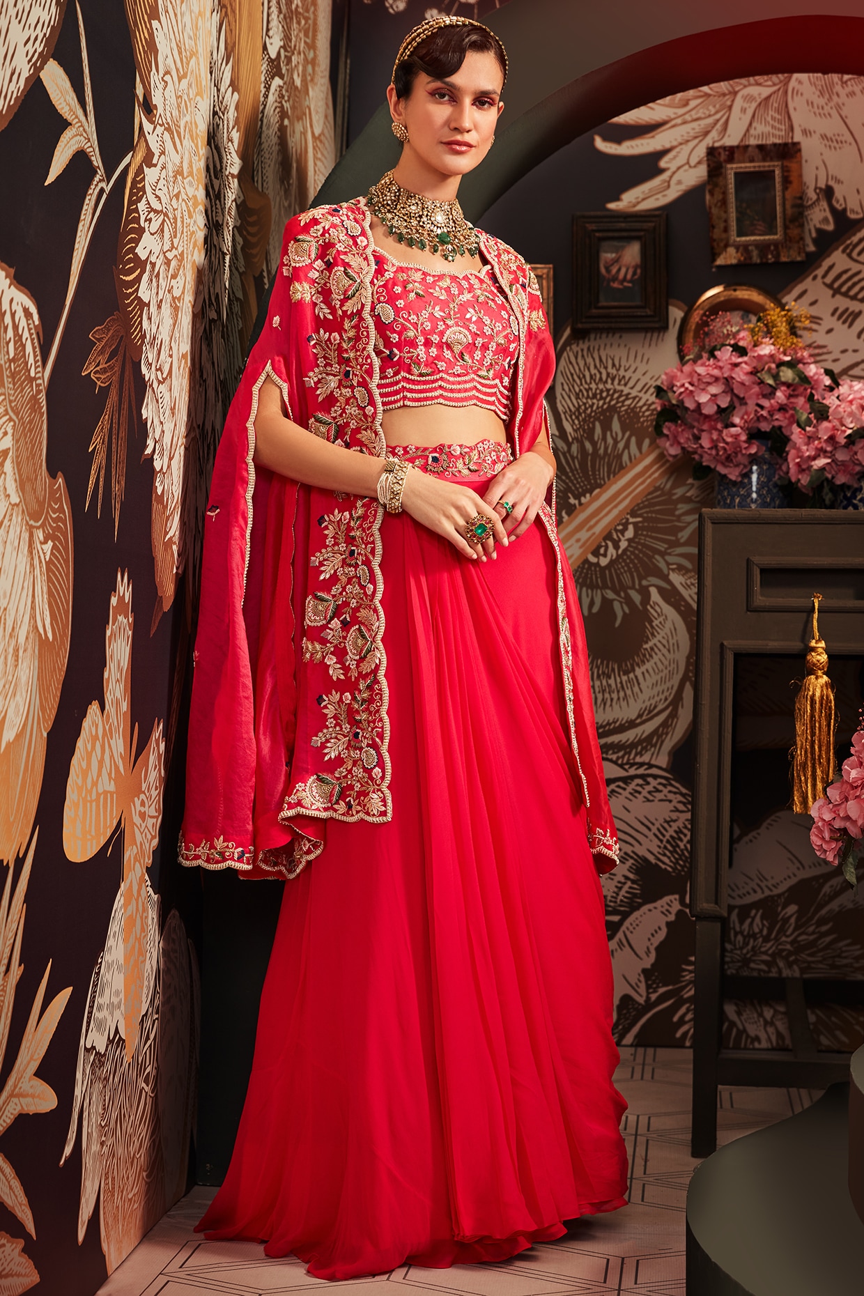 Buy Premium Embroidered Georgette Pink Kurta Kurti Lehenga With Dupatta Set  , Beautiful Bridal Lehengas for Women , Bridesmaid Lehenga Kurti Set Online  in India - Etsy