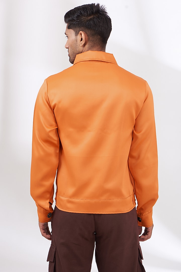 Orange Italian Fabric Jacket by The Khwaab at Pernia's Pop Up Shop