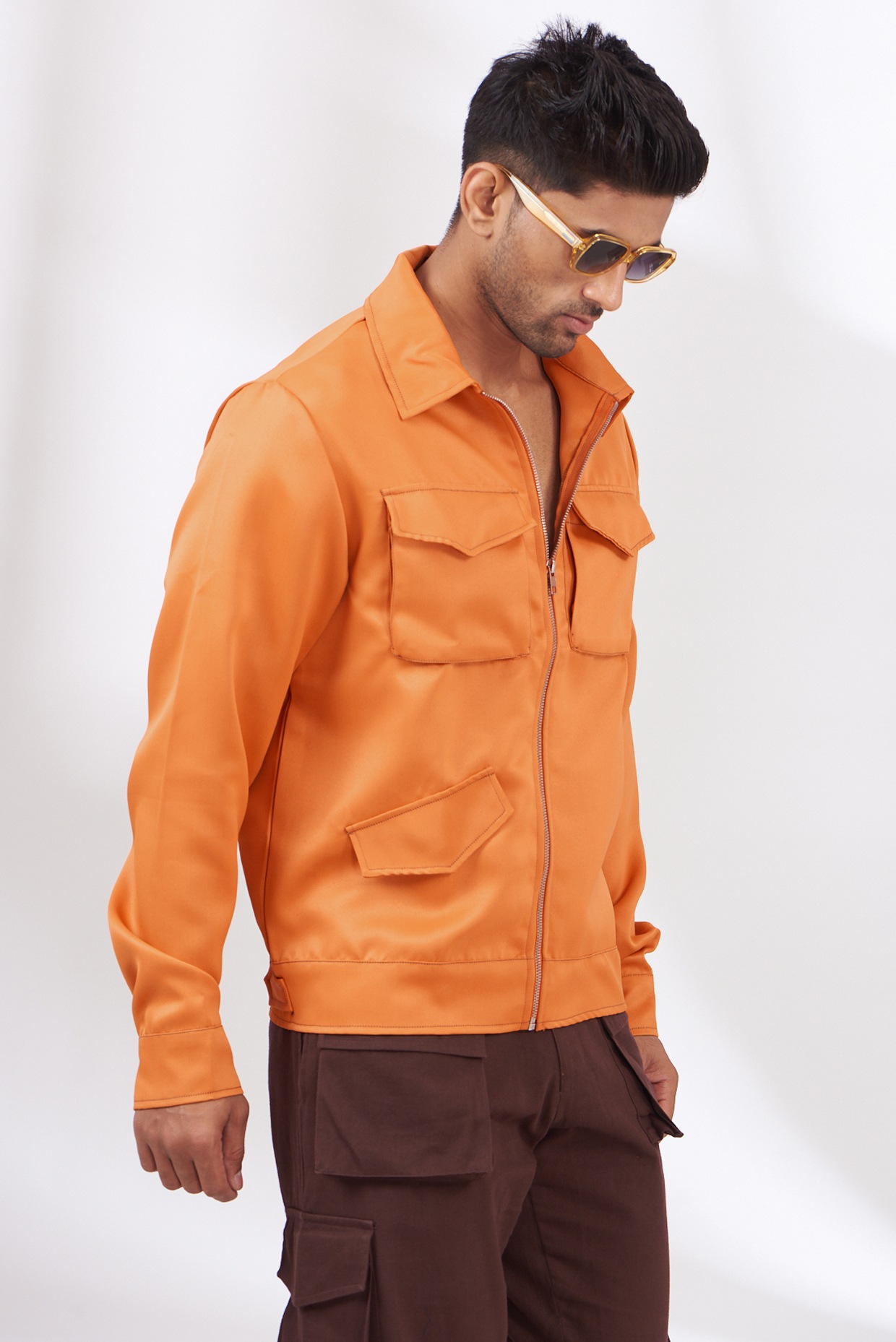 Men's Boxy Fit Fabric Interest Denim Jacket | Boohoo UK