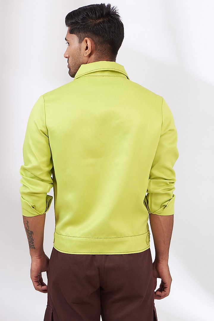 Green Italian Fabric Jacket by The Khwaab at Pernia's Pop Up Shop
