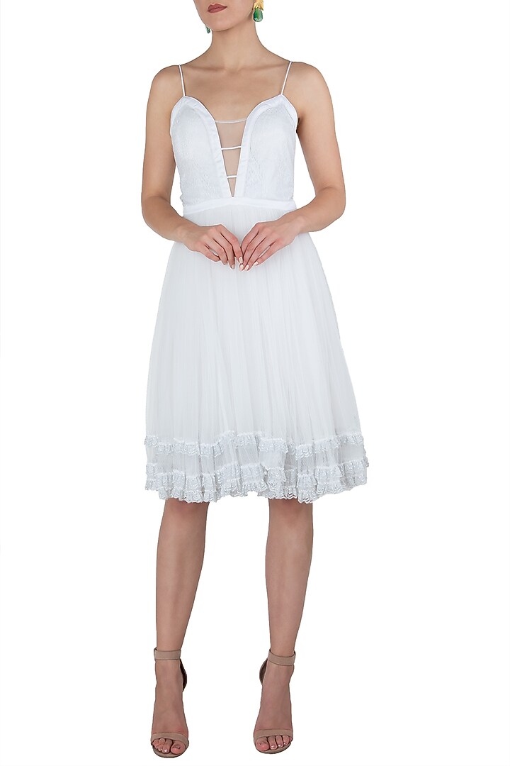 White strappy dress available only at Pernia's Pop Up Shop.