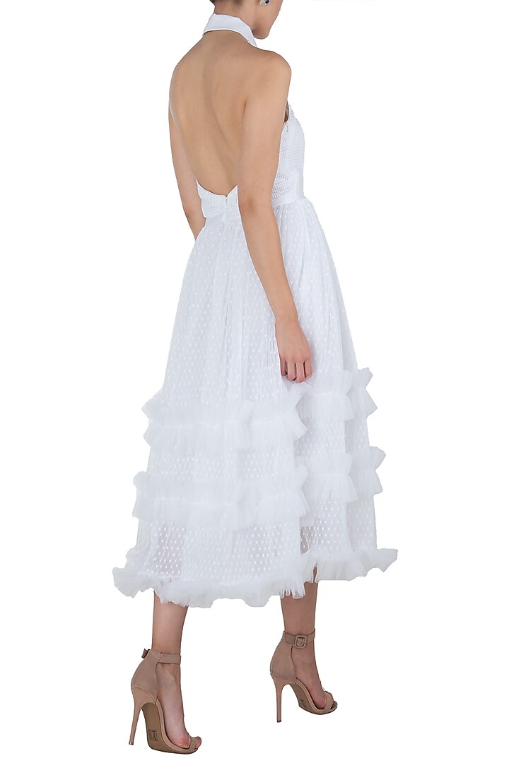 White sleeveless midi dress available only at Pernia's Pop Up Shop.