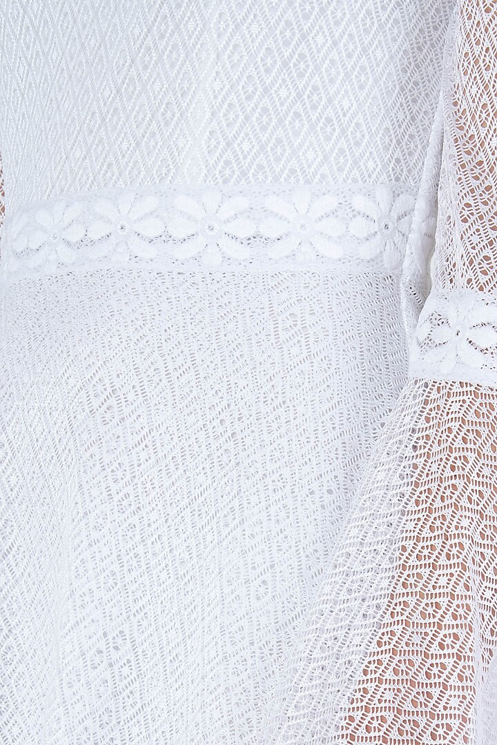 White bell sleeves midi dress available only at Pernia's Pop Up Shop.