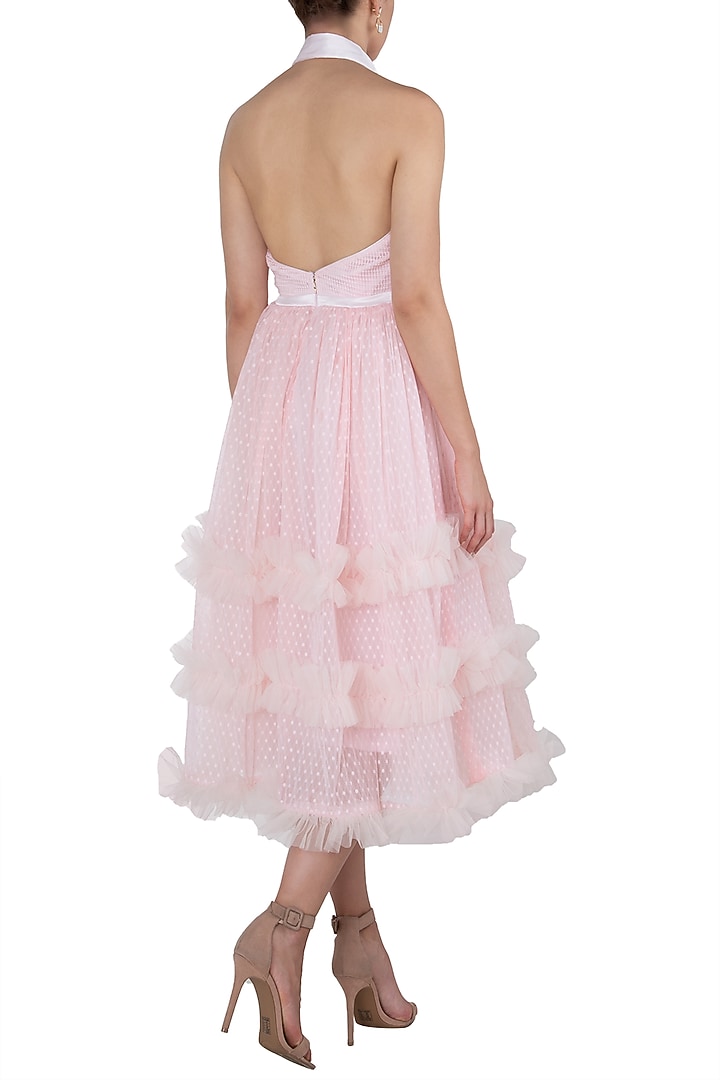 Pink sleeveless tulle dress available only at Pernia's Pop Up Shop.