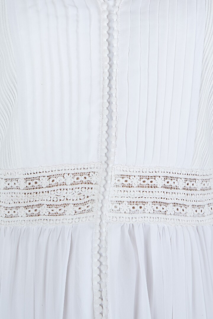 White front slit maxi dress available only at Pernia's Pop Up Shop.