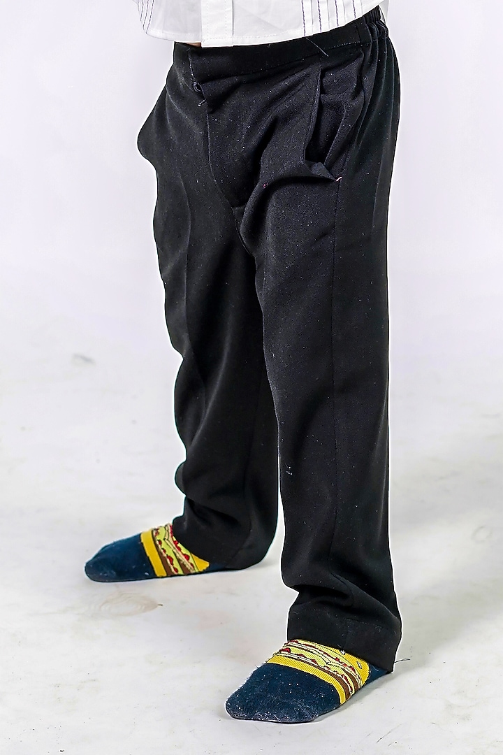 Black Volvo Waistcoat Set For Boys by Label Kiaa at Pernia's Pop Up Shop