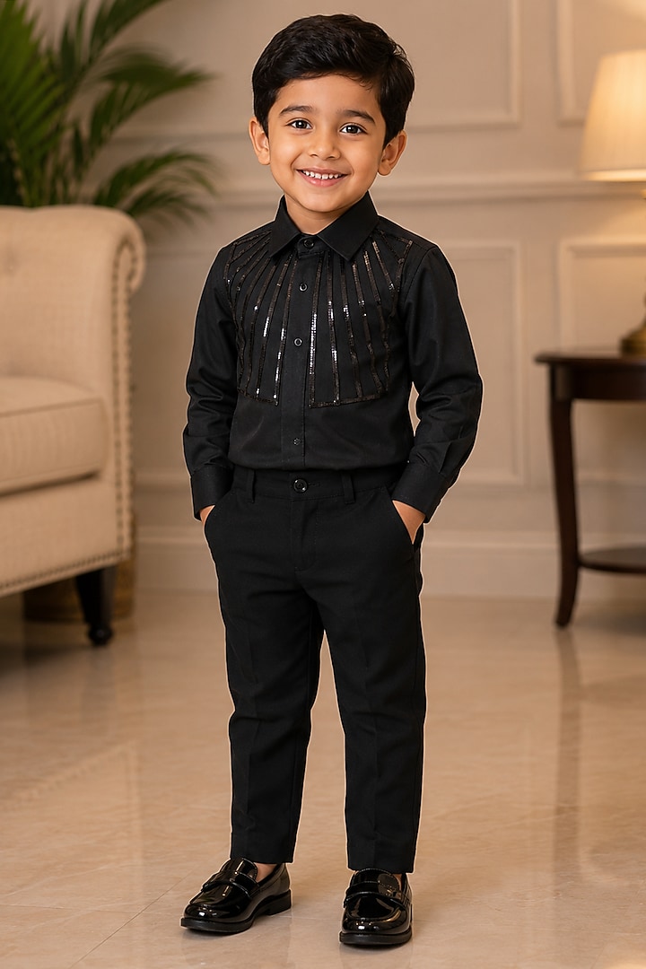 White Volvo & Cotton Waistcoat Set For Boys by Label Kiaa at Pernia's Pop Up Shop
