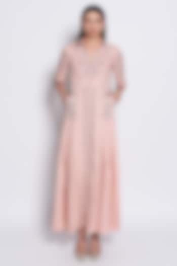 Pink Egyptian Cotton Embroidered Vacation Dress by Love Kiki at Pernia's Pop Up Shop