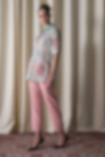 Pink Premium Crepe Pant Set by Love Kiki at Pernia's Pop Up Shop