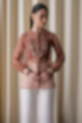 Ivory Silk Organza & Premium Crepe Pant Set by Love Kiki at Pernia's Pop Up Shop