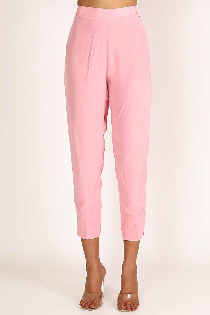 Pink Kurta Set With Pleated Sleeves by Kirei at Pernia's Pop Up Shop