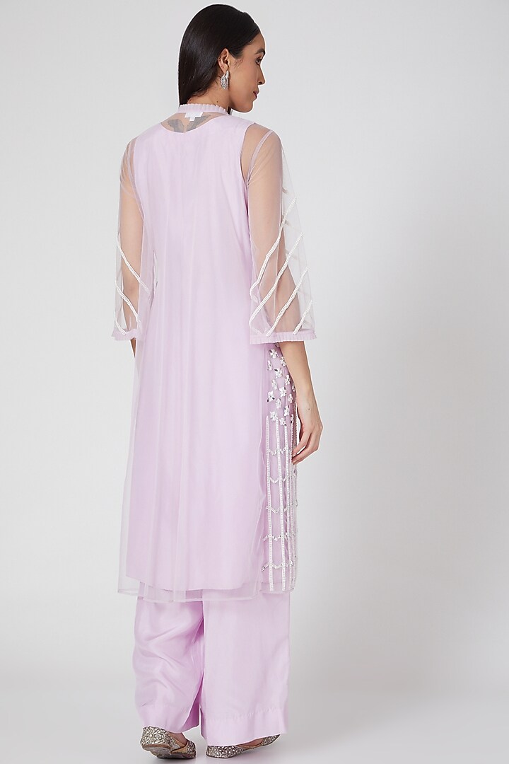 Lavender Net Jacket Set by Kirei at Pernia's Pop Up Shop