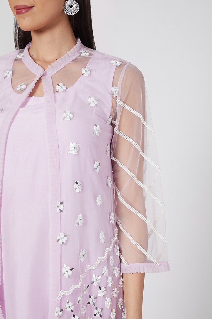 Lavender Net Jacket Set by Kirei at Pernia's Pop Up Shop