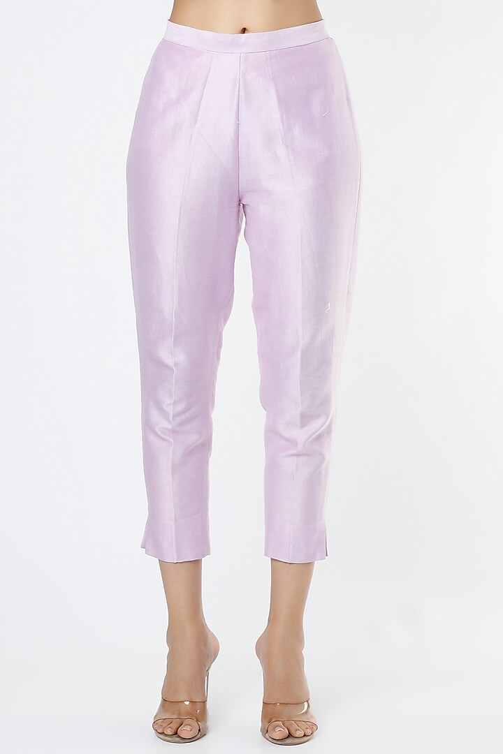 Lavender Lace Embroidered Kurta Set by Kirei at Pernia's Pop Up Shop