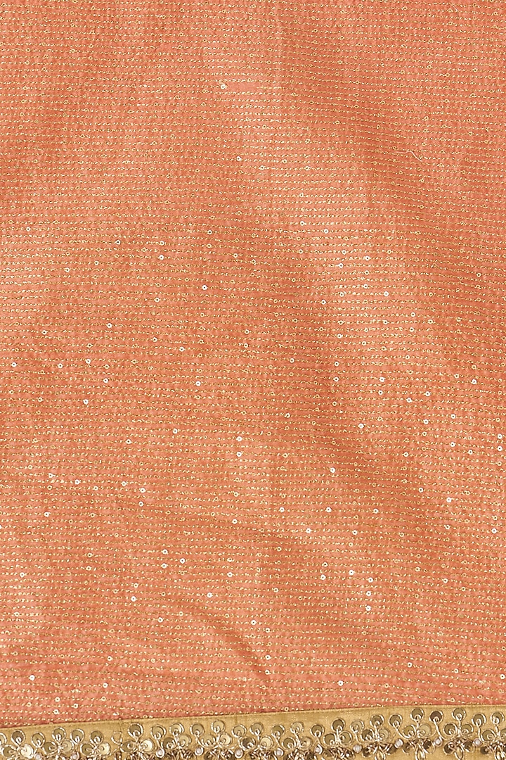 Peach Embroidered Wedding Saree Set by Kritika Dawar at Pernia's Pop Up Shop