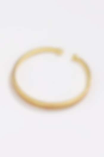 Gold Plated Engraved Enamelled Bangle by KIVAAKSHH at Pernia's Pop Up Shop