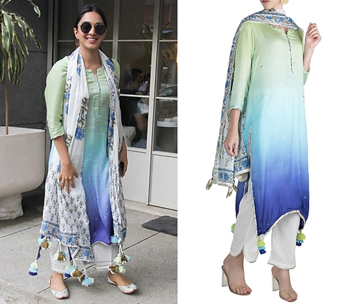 Mint Green Kurta Set by Maayera Jaipur at Pernia's Pop Up Shop