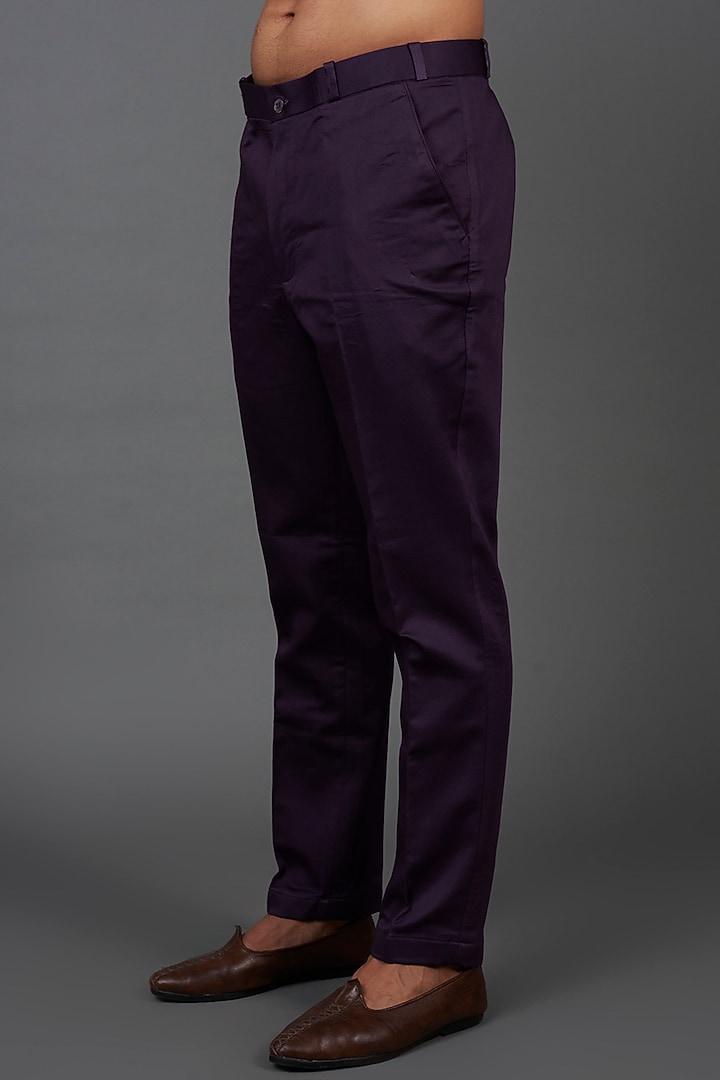 Violet Silk Indo-Western Set by KSHITIJ CHOUDHARY MEN at Pernia's Pop Up Shop