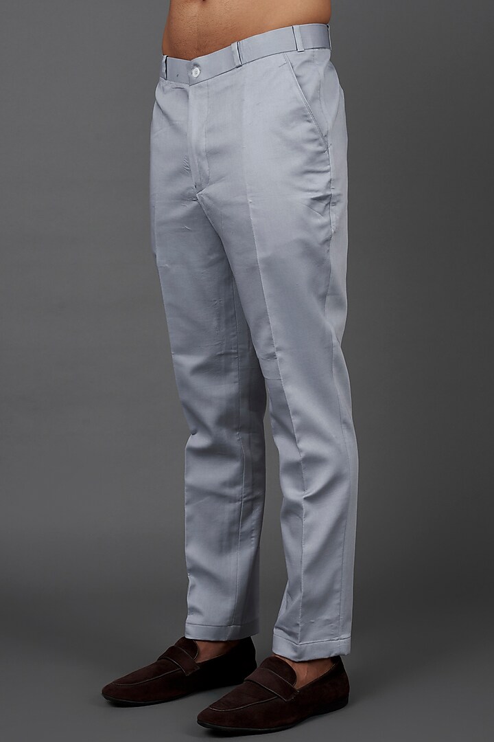 Ice Blue Silk Indo-Western Set by KSHITIJ CHOUDHARY MEN at Pernia's Pop Up Shop