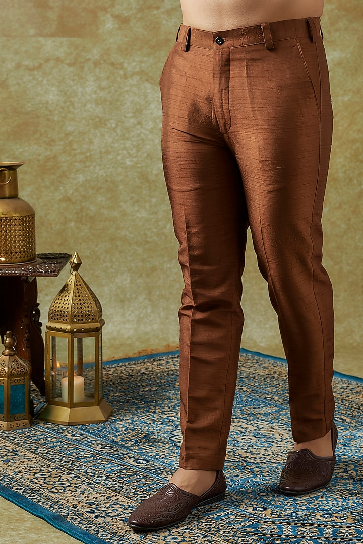 Blue Silk Floral Printed Wedding Indowestern Set by KSHITIJ CHOUDHARY MEN at Pernia's Pop Up Shop