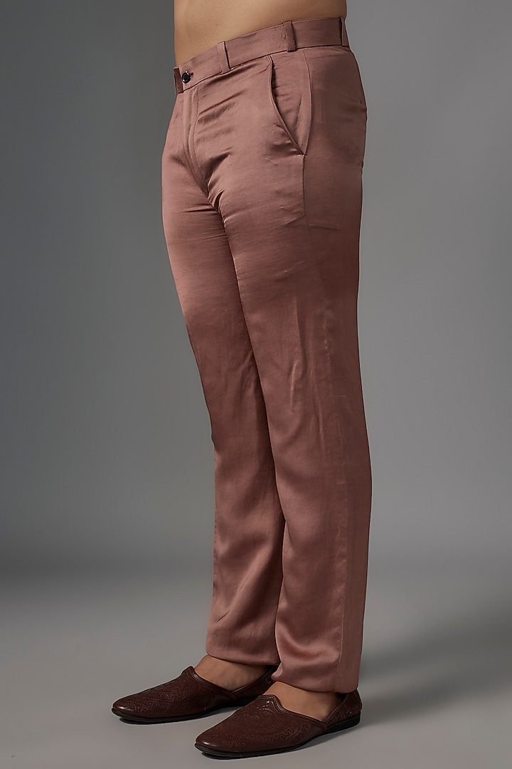 Rose Pink Georgette Resham Embroidered Wedding Indowestern Set by KSHITIJ CHOUDHARY MEN at Pernia's Pop Up Shop