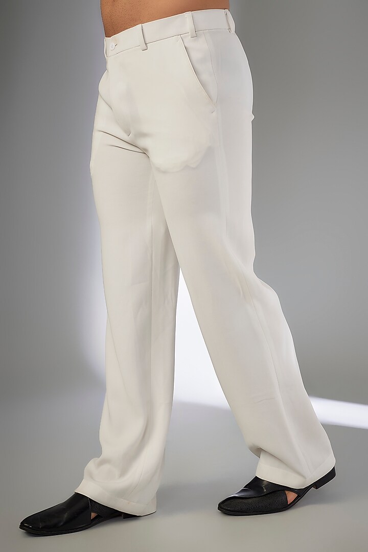 Light Blue & Ash Grey Linen Satin Cutdana Embroidered Blazer Set by KSHITIJ CHOUDHARY MEN at Pernia's Pop Up Shop