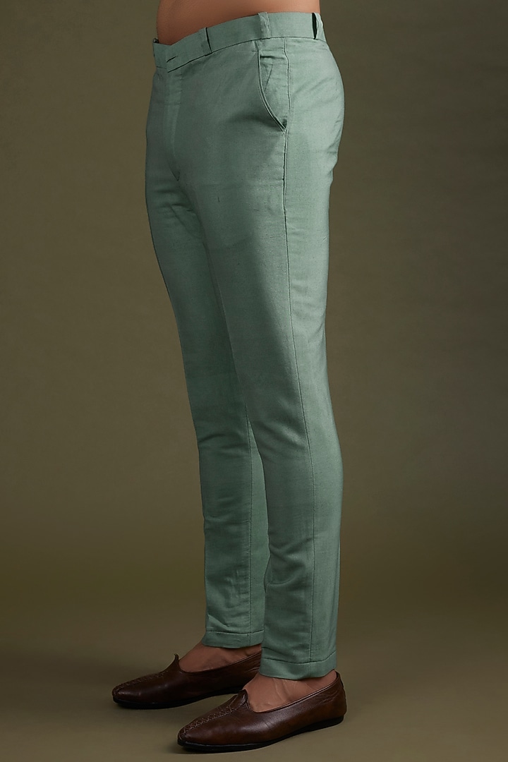 Jade Green Embroidered Wedding Indowestern Set by KSHITIJ CHOUDHARY MEN at Pernia's Pop Up Shop