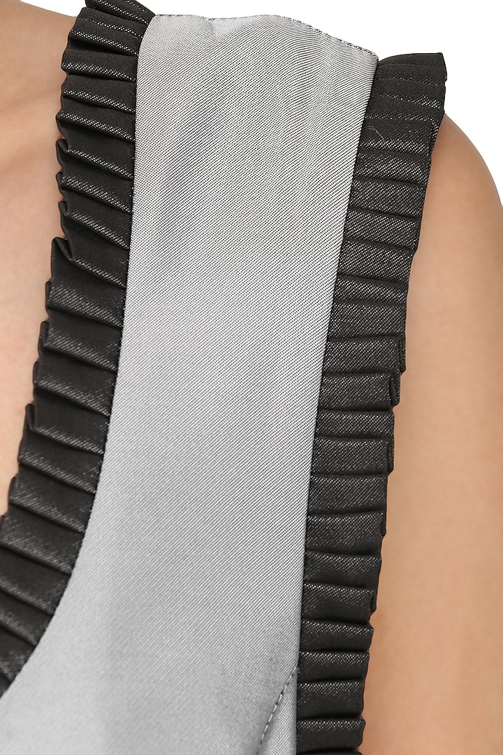 Metallic grey frilled gown available only at Pernia's Pop Up Shop.