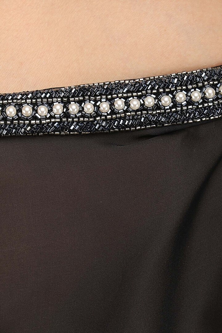Black off-shoulder cape gown available only at Pernia's Pop Up Shop.